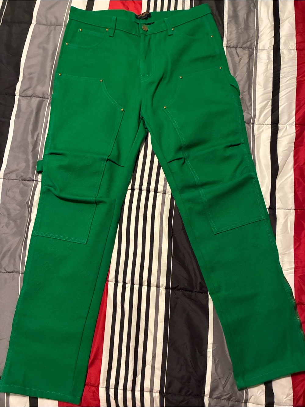 Louis Vuitton Green Cargo Work Pants